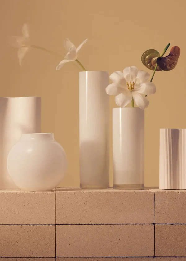 Marmoset Found Glass Vases | Decorating | Opal Pillar Vase White (L)