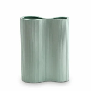 Marmoset Found Ceramics | Decorating | Ribbed Infinity Vase Blue (M)