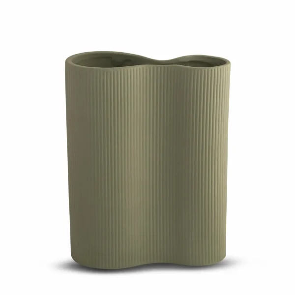 Marmoset Found Decorating | Vases & Vessels | Ribbed Infinity Vase Leaf (M)