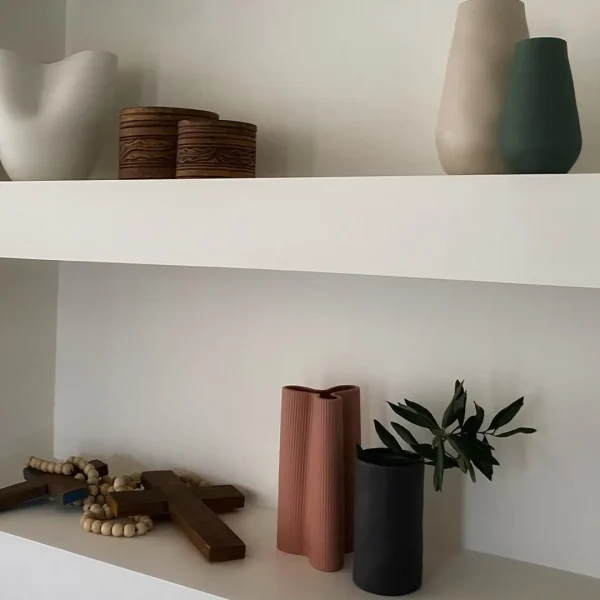 Marmoset Found Vases & Vessels | Ceramics | Ribbed Petal Vase Ochre (L)