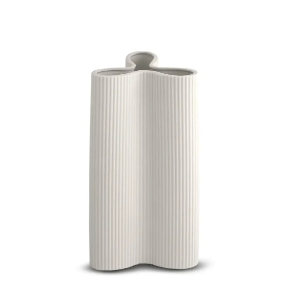 Marmoset Found Decorating | Vases & Vessels | Ribbed Petal Vase Snow (L)