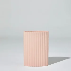Marmoset Found Ceramics | Decorating | Ripple Oval Vase Icy Pink (M)