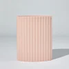 Marmoset Found Ceramics | Decorating | Ripple Oval Vase Icy Pink (L)