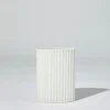Marmoset Found Ceramics | Decorating | Ripple Oval Vase Snow (M)