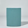 Marmoset Found Ceramics | Decorating | Ripple Oval Vase Steel Blue (L)