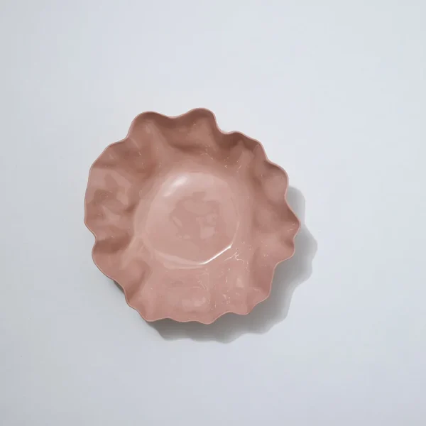 Marmoset Found Ceramics | Bowls | Ruffle Bowl Icy Pink (L)