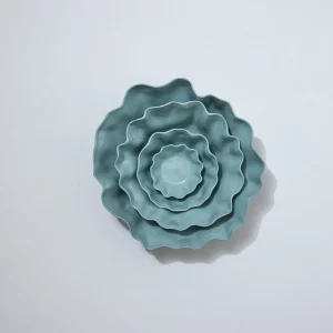 Marmoset Found Bowls | Ceramics | Ruffle Bowl Light Blue (L)