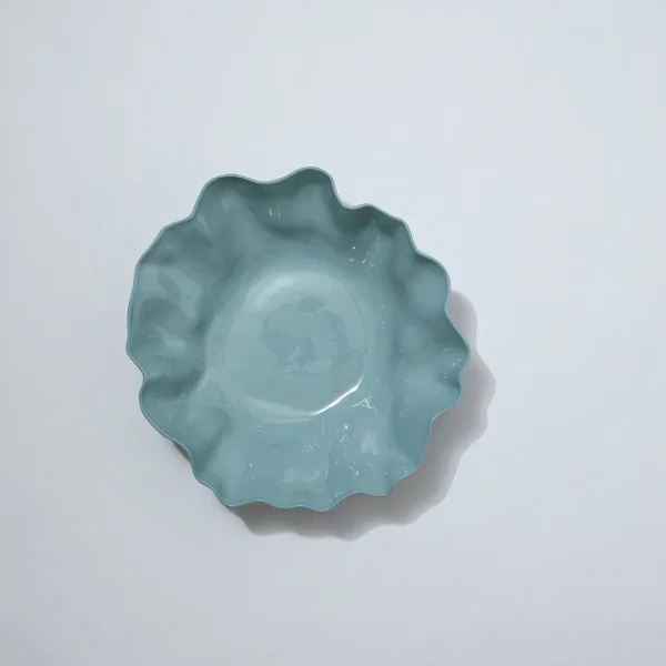 Marmoset Found Bowls | Ceramics | Ruffle Bowl Light Blue (L)