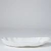 Marmoset Found Serving Platters & Trays | Ceramics | Ruffle Rectangle Platter Snow White (XL)