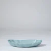 Marmoset Found Serving Platters & Trays | Ceramics | Ruffle Rectangle Platter Light Blue (M)